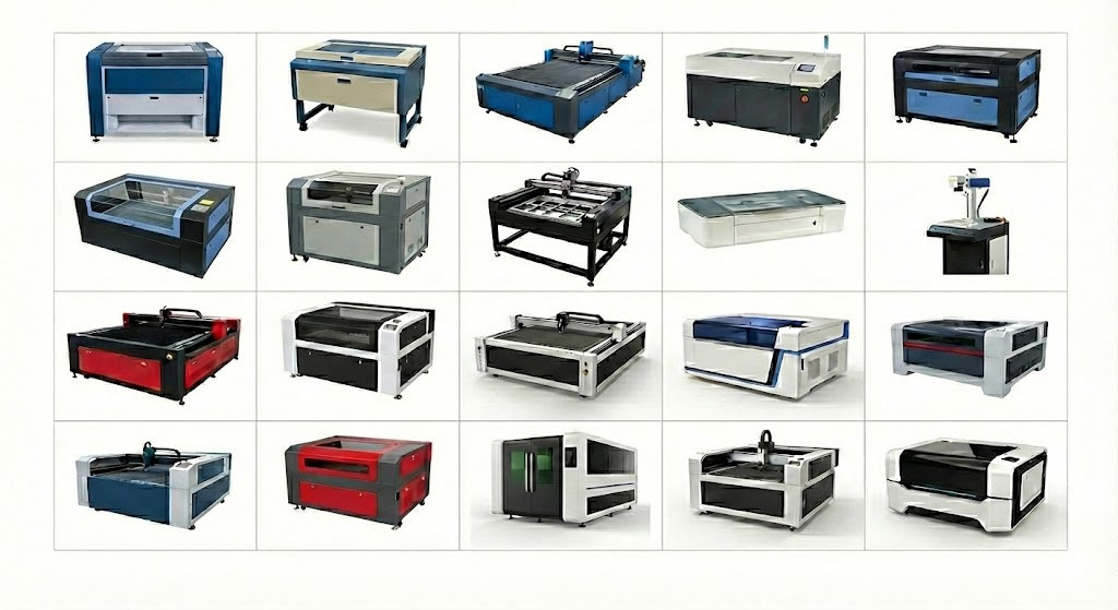 CO2 laser cutters and engravers — machines we provide LightBurn training for