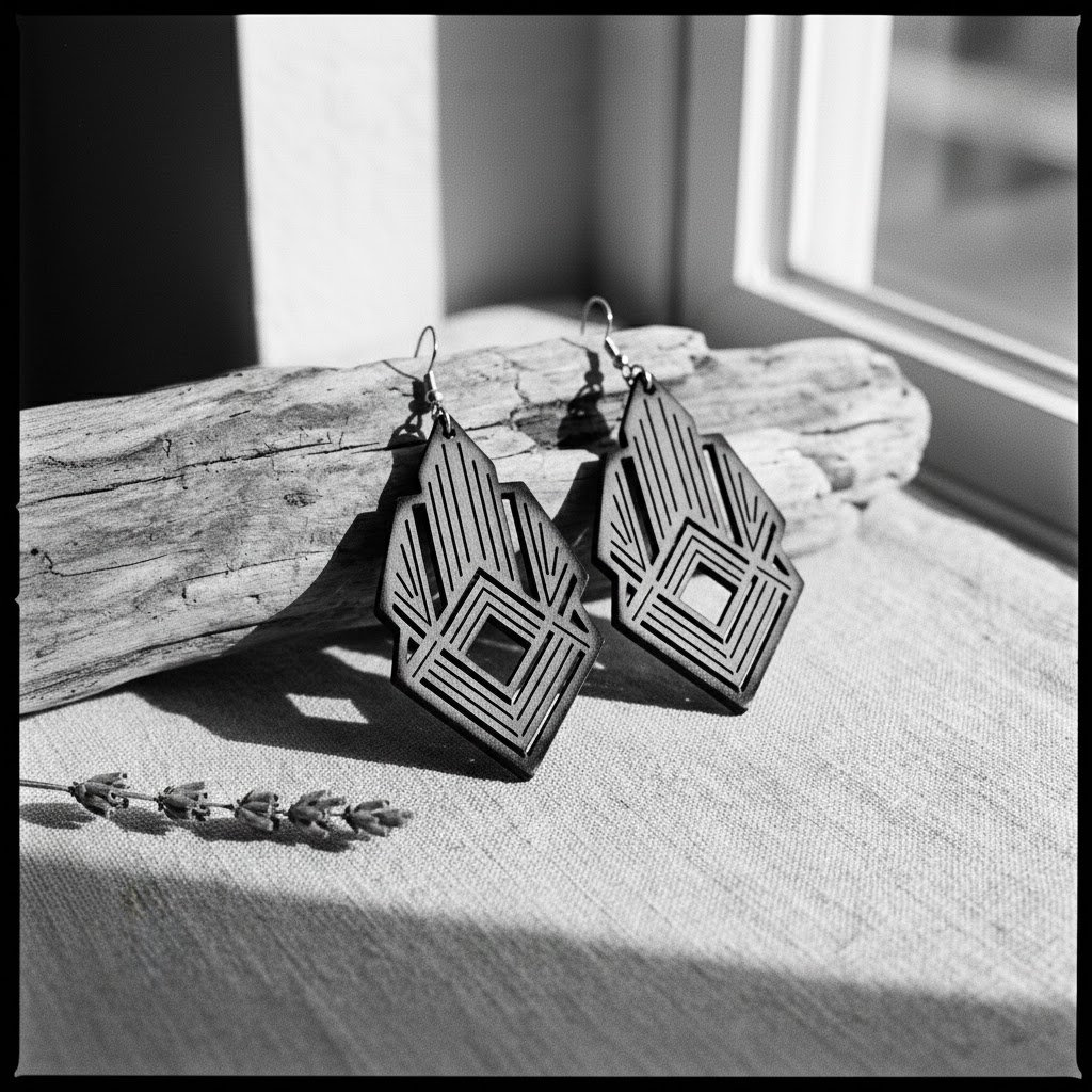 Laser cut earrings